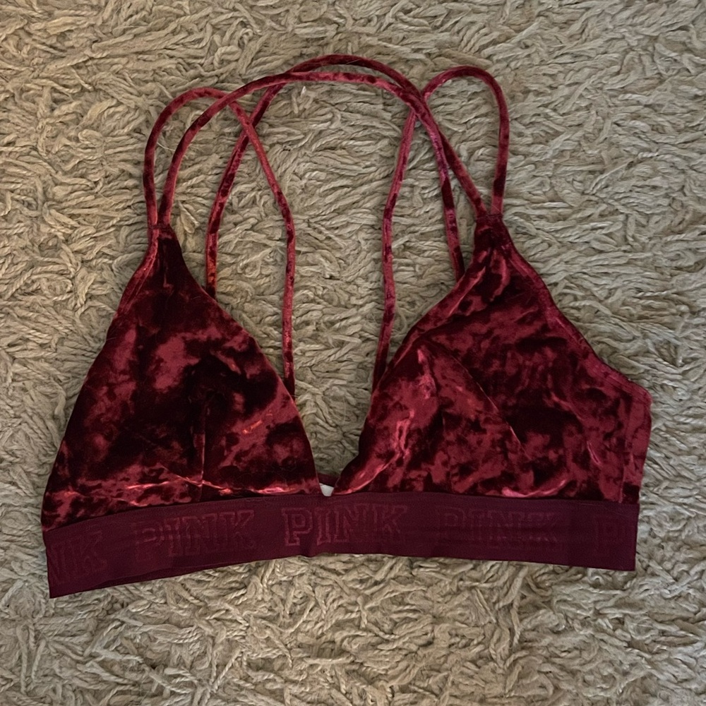 PINK Victoria's Secret Velvet Bralette